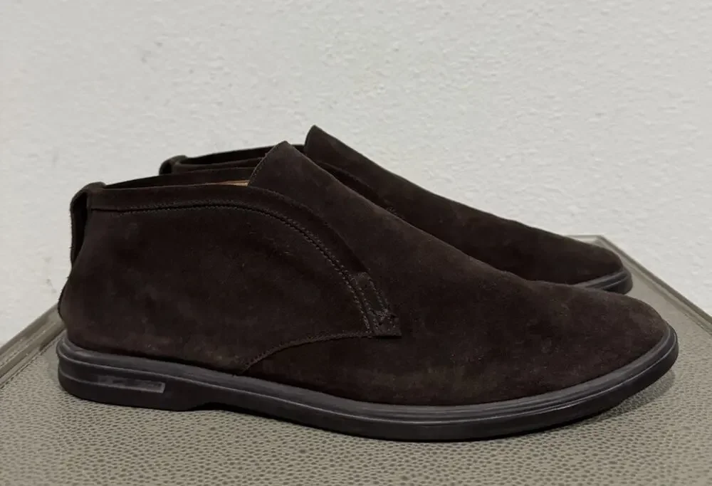 Peter Millar Excursionist Chukka Suede Slip On Boots Brown Men's Size 10.5